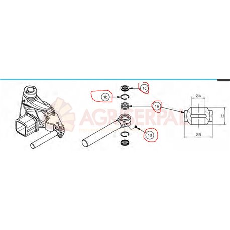 Kit casquillos amortiguador direccional 9RG003