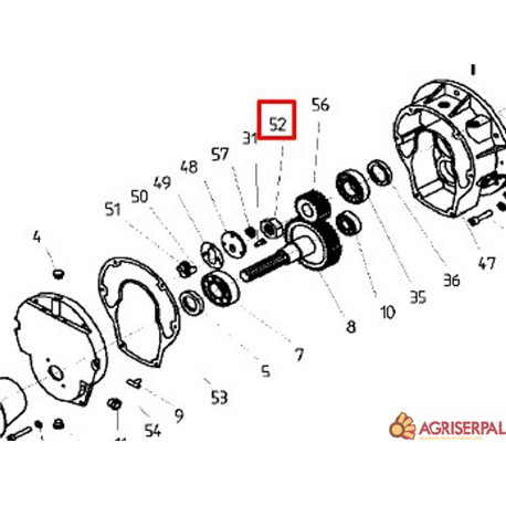 N.52. Tuerca para KD-3000/14000