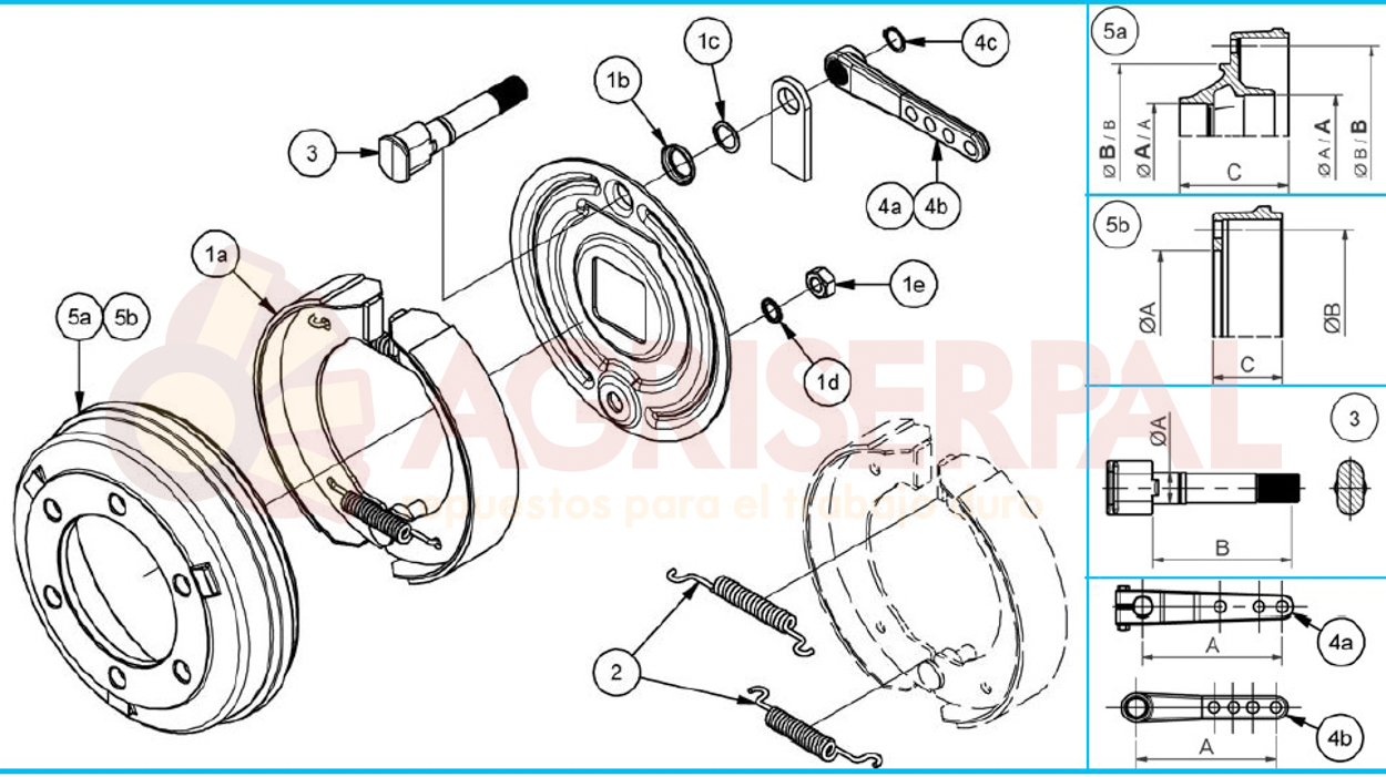 Despiece tambor ADR 300x60 FC, FD, FG